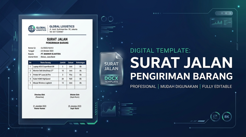 Highlight image for Template Surat Jalan Pengiriman Barang Toko & Ekspedisi Resmi