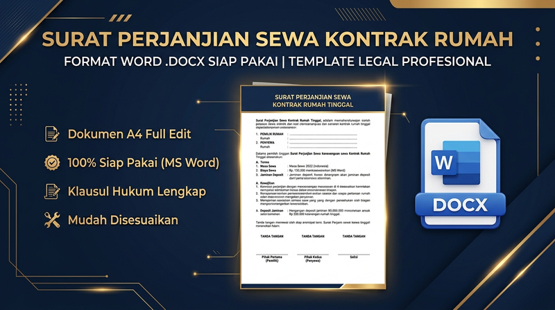 Highlight image for Surat Perjanjian Sewa Kontrak Rumah Tinggal & Klausul Uang Deposit