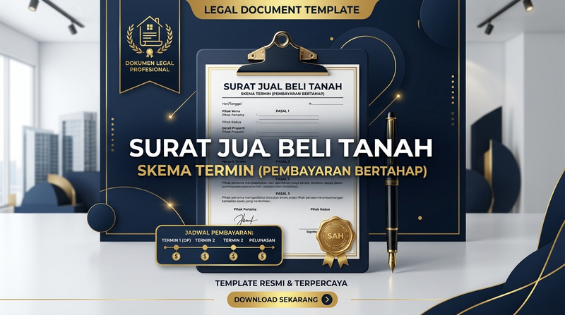 Highlight image for Format Surat Perjanjian Jual Beli Tanah Pembayaran Bertahap (Termin & Wanprestasi) .DOCX