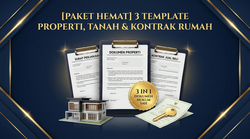 Highlight image 1 for [PAKET HEMAT] 3 Template Surat Transaksi Properti, Jual Beli Tanah & Sewa Rumah (.ZIP)