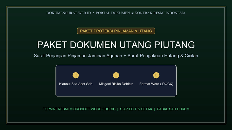 Highlight image 1 for [PAKET HEMAT] 2 Template Master Dokumen Utang Piutang & Pengakuan Hutang