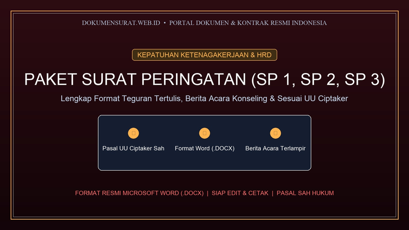 Highlight image for Surat Pemberitahuan PHK Karyawan Sesuai PP 35/2021 & UU Cipta Kerja (.DOCX)